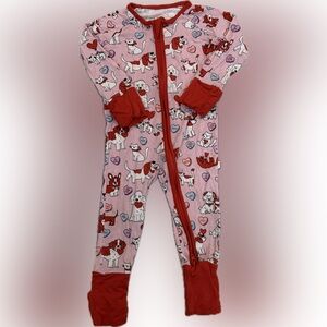 Little Sleepies Animal Hearts Zippie 3-6M